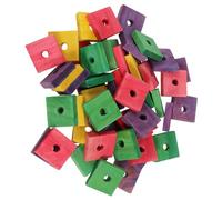 LALAFINA 50pcs Parrot Biting Pet Chewing Wood Material Safe to Chew Beautiful Design for Home Decoration Suitable for Pet Birds Random Color