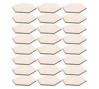 LALAFINA 50pcs Wooden Hexagon Cutouts Stylish Natural Wood Blanks for DIY Craft Handmade Graffiti Decoration Craft Wall Decoration