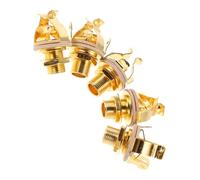 LALAFINA 5pcs Brass Guitar Output Jack Socket for Bass Electric Guitar with Stable Contact Mono Clarity Musical Instrument Accessories for Live Performances