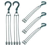 LALAFINA 5pcs Plastic Hanging Hooks Flower Pot Hanger for Balconies and Bedroom 360 Rotatable Easy to Use Green Hanging Flowerpot Hooks