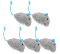 LALAFINA 5pcs Plush Mouse Cat for Kittens with Comfortable Touch and Resistant to Pull and Bite, Interactive Household Cat Plaything for Fun and Exercise
