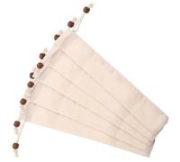 LALAFINA 5pcs Portable Chopsticks Storage Pockets Drawstring Cotton Cloth Tableware Bags with Simple Open Design for Picnic and Camping