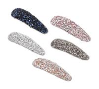 LALAFINA 5pcs Rhinestone Barrettes Creative Delicate Gorgeous Lightweight Hair Clips for Wedding and Formal Occasions Random Color