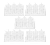 LALAFINA 6 Well Experimental Reaction Board Plastic Plates with Lids, 5pcs Clear Reaction Plates for School Teaching Labs and Laboratory Professionals