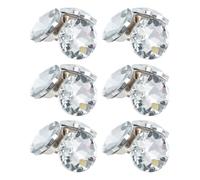 LALAFINA 60pcs Sew on Rhinestones Buttons Upholstery Buttons for Tufting White Glass Rhinestones Elegant Design Easy Installation Versatile Usage Creative Home Decor Projects Background