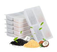 LALAFINA 6pcs Activated Carbon Water Fountain Filters for Pet Drinking Dispenser, White Cotton Filter Pads, Quickly Replaceable, Suitable for Cat and Dog Water Fountains