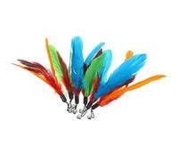 LALAFINA 6pcs Cat Feather Refill for Teaser, Plume Material with Sturdy Construction and Safe Design, for Interactive Cat Teasing and Kitten Play