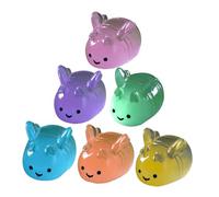 LALAFINA 6pcs Glow-in-the-dark Mini Resin Bee Figurines Garden Decor for Patio Landscape Craft Decorations with Multi-color Small Bee Models Set