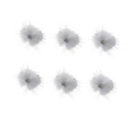 LALAFINA 6pcs Magnetic Plush Nail Decorations White DIY Nail Parts with Creative Hair Ball Appearance for Art Supplies Can Be Cleaned Separately