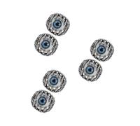 LALAFINA 6pcs Men's Gothic Dragon Claw Rings with Blue Eyeball Design Evil Devil Skull Finger Jewelry for Halloween Accessories Punk Biker Style Eye Rings for Men