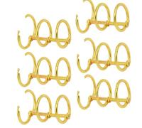 LALAFINA 6pcs Metal Binder Rings Loose Leaf Binder Rings Lightweight Iron Construction Bind Loose Leaf Paper for School and Home Use