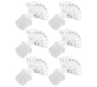 LALAFINA 6pcs Multi-Functional Decorative Bottle Plugs with Special Shape Glass and Rubber Material, Portable Dispenser Caps to Release Aroma, for Vanity Table and Bedroom Use