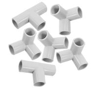 LALAFINA 6pcs Playpen Connectors Set, 4pcs 3-way Triangle 2pcs T-shaped Plastic Pipe Fittings, 22mm Inner Diameter, Indoor Safety Fence Accessories for Play Areas