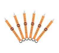 LALAFINA 6pcs Referee Clip Orange Pp Polyester Chain Marker Strap for Yard Line Marker, Professional Chain Crew, Soccer Referee Gear