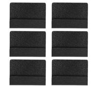 LALAFINA 6pcs Stainless Steel Business Card Holder Set for Desk, Vertical Structure Card Display Stand Sturdy Metal Design, for Meeting Tables and Events, Minimalist and Professional