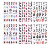 LALAFINA 6sheets Tattoo Manicure Decal Stickers Women for Self- Adhesive Acrylic Decorations Decor DIY Designer Self Adhesive Character Design Decoration Style Nail Tips Decals