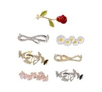 LALAFINA 7 Pcs Alloy Shoes Clips for Flat Shoes and Boots, Lightweight Design with Distinctive Shape, Creative Jewel Shoe-buckle Decoration for Weddings and Gatherings