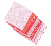 LALAFINA 7Pcs Cotton Quilt Fabric Squares Bundle 25X25Cm Multi-Pattern Printed Sewing Fabric Sheets for DIY Patchwork, Home Sewing and Craft Embellishment