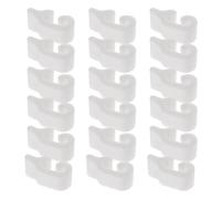 LALAFINA 80pcs White Plastic Cage Door Latch Clip for Wardrobe Panels and Closet Shelving Units with Spacesaving Compact Design and Hidden Installation for DIY Storage Projects at Home