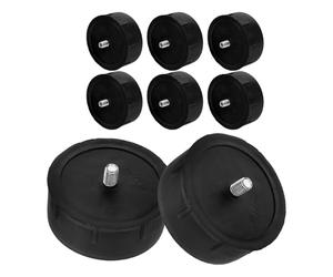LALAFINA 8pcs Cat Scratching Post Tube Caps Replacement for DIY Cat Climbing Tree Frame Black Plastic and Metal Material Easy Installation Protects Health