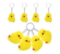 LALAFINA 8pcs Easter Chickens Plush Keychain Set, Soft Yellow Mini Plushies with Fluffy Texture, Cute Chick Bag Charm and Versatile Accessory for Celebration and Easter Party Favors