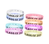 LALAFINA 8pcs Glow Dark Class of Silicone Wristbands for Graduation Party Supplies Keepsake Bracelets for Students and Teachers for Celebrating Graduation Events