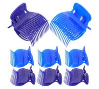 LALAFINA 8pcs Hot Roller Clips, Abs Reusable Hairdressing Styling Clamps for Hair Sectioning, Suitable for Home and Hair Salon Use