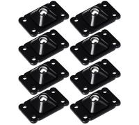 LALAFINA 8pcs Self-adhesive Casters for Storage Box and Trash Can, Stable Silent Wheels Made of Abs and Steel Ball, Black Sticky Caster Wheels Suitable for Home Storage and Furniture