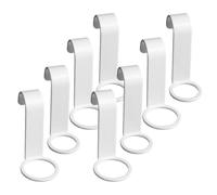 LALAFINA 8pcs Shower Gel Bottle Hooks Bottle Hook Abs Multipurpose Suitable for Damp Environments White for Bathroom and Kitchen Storage