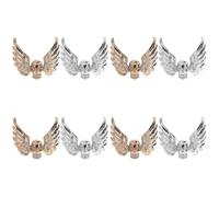 LALAFINA 8pcs Vintage Skull Wing Brooch Pins Angel Devil Style Rhinestone Lapel Pins for Women Clothes Backpack Suit Accessories Gold Silver Color Mix