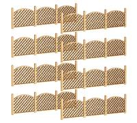 LALAFINA 8Pcs Wooden Fairy Garden Fence with Decorative Effect and Smooth Surface Miniature Solid Fence Panels for Mini Farms and Craft Realistic Appearance