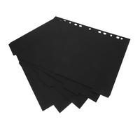LALAFINA A4 Notebook Dividers 5 Detachable Page Separators Black Card for Classroom Use and Organising Project Papers