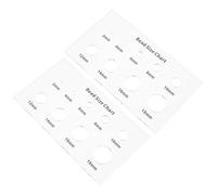 LALAFINA Acrylic Bead Measuring Tool with 9 Distinct Sizes 2pcs Lightweight Precision Size Chart Ruler for Jewelry Making for Detailed Crafting Projects and Beaded Bracelet Crafting