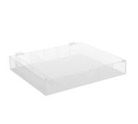 LALAFINA Acrylic Challenge Coin Display Case 12" X 10" with Viewing Design, Stable and Secure Storage Cabinet for Medals and Badges, Holds to 45 Challenge Coins, for Home Collectors