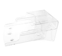 LALAFINA Acrylic Wall Mounted File Rack Two Tier Storage for Brochures | Surface, Stable Base, Modern Simple Design, for Letters, Lobbies and Banks