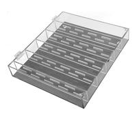 LALAFINA Acrylic with Sleek Modern Design Challenge Coin Holder Display Case Black Colour, Versatile Use and Easy Access, for Office Desks and Collectors Prize Chip Display