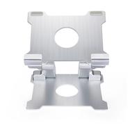 LALAFINA Adjustable Desktop Stand Holder for Phone and Tablet with Ergonomic Design, Aluminium Alloy Material, Silver Colour, Suitable for Study Room and Coffee Table Use