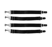 LALAFINA Adjustable Metal Duck Bill Garter Clips, Leg Garter Clips, Nylon, Black, for Stockings and Clothes, Women, Home Use, Laundry Room Organization