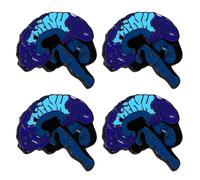 LALAFINA Alloy Human Brain Brooch Pins Set 4Pcs Blue Corsage Badges, Cartoon Hat Pin Decor for Women’S Clothing and Educational Party Favors