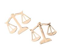LALAFINA Alloy Justice Lapel Pin for Men 2Pcs Metal Lawyer Brooch with Libra Scale Design Secure Collar Pin for Formal Suit and Business Attire