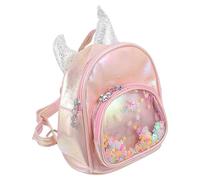 LALAFINA and Independent Function Compartments School Backpack with Large Capacity, Adjustable Shoulder Straps Lovely Pu Leather Cartoon