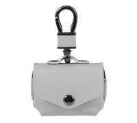 LALAFINA Anti-lost Imitation Leather Cover with Metal Buckle Easy Access Charging Cut-out Light Grey for Wireless Earbuds Pro