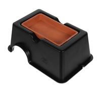LALAFINA Artificial Tortoise House Reptile Hideout Cave in Black Plastic, Sturdy and Easy-to-clean Pet Hide Cave for Aquarium and Reptile Box Shelter
