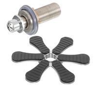 LALAFINA Automatic Cup Washer Stainless Steel Glass Rinser with Rubber Base Black Easy to Use High Pressure Water Spray for Wine Glasses and Travel Water Bottles Kitchen Bar