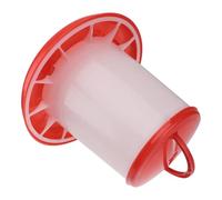 LALAFINA Automatic Poultry Feeder Red 3kg Capacity Plastic Chick Food Basin Convenient to Use Chick Feed Container for Chicken and Poultry Feeding