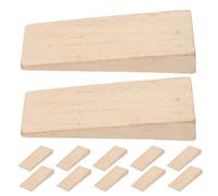 LALAFINA Axe Handle Wedge Kit 12pcs Wooden Replacement Hammer Handle Wedges with Tool Securing Clips for Farming and Gardening Tools