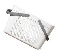 LALAFINA Bath Hollow Shower Basket with Handle for Storing Towels and Small Items in Bathroom or Dormitory Large Capacity