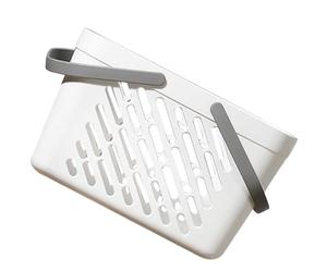 LALAFINA Bath Hollow Shower Basket with Handle for Storing Towels and Small Items in Bathroom or Dormitory Large Capacity