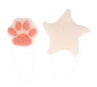 LALAFINA Bath Sponges that Reduce Friction Damage for Newborns 2pcs in Cute Sea Star and Cat Paw Shapes, Soft Texture Plant Fibre Shower Sponges for Bath Time and Shower