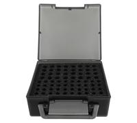 LALAFINA Battery Recycling Box with Multiple Compartments and Foam Lining Portable Container for Safe Home Battery Sorting and Storage